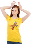 náhled - Stierací los žlté dámske tričko