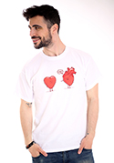 náhľad - Srdcová záležitosť biele pánske tričko
