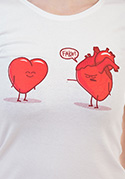 náhľad - Srdcová záležitosť biele dámske tričko