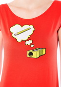 náhľad - Strúhadlo červené dámske tričko