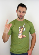 náhľad - Piercing zelené pánske tričko