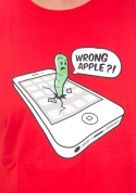 náhled - Wrong Apple červené pánske tričko