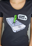 náhľad - Wrong Apple šedé dámske tričko