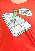 náhľad - Wrong Apple červené dámske tričko