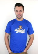 náhľad - Žirafa v oblakoch pánske tričko