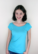náhľad - Dámske tričko lodičkové modré