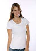náhľad - Dámske tričko klasické biele