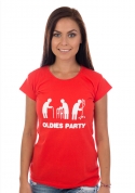 náhľad - Oldies party červené dámske tričko