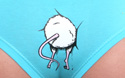 náhled - Myš v zadku - modré nohavičky