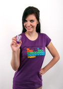 náhľad - Periodická tabuľka fialové dámske tričko