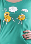 náhľad - Opité zemiaky zelené dámske tričko