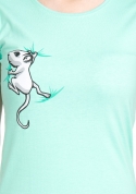náhľad - Myšiak zelené dámske tričko