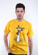 náhled - Jelení lůj žlté pánske tričko