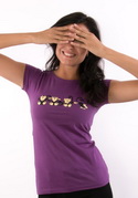 náhľad - Opica fialové dámske tričko