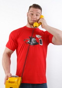 náhľad - Telefon v důchodu červené pánske tričko