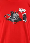 náhľad - Telefon v důchodu červené pánske tričko