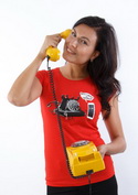 náhľad - Telefon v důchodu červené dámske tričko
