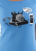 náhľad - Telefon v důchodu modré dámske tričko