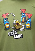 náhľad - Gang Bang zelené pánske tričko