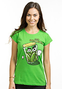 náhľad - Nakládačka zelené dámske tričko