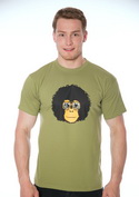 náhľad - Retro opičiak zelené pánske tričko