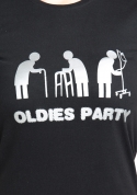 náhľad - Oldies party čierné dámske tričko