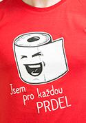náhled - Prdel červené pánske tričko