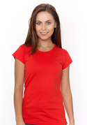 náhled - Dámske tričko upnutejšie červené