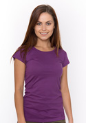 náhled - Dámske tričko upnutejšie fialové
