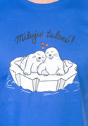 náhled - Miluju tulení modré pánske tričko