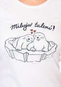náhľad - Miluju tulení biele dámske tričko