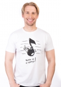 náhled - Tón biele pánske tričko