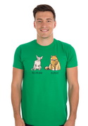 náhľad - Kočka před výplatou zelené pánske tričko
