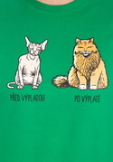 náhľad - Kočka před výplatou zelené pánske tričko