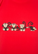 náhled - Opica červené pánske tričko