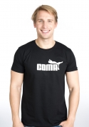 náhled - Coma čierne pánske tričko