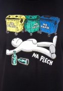 náhled - Tříděný odpad čierne pánske tričko
