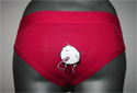 náhled - Myš v zadku - červené nohavičky