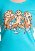 náhľad - Trojnásobná opica dámske tričko
