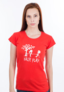 náhled - Fair play červené dámske tričko