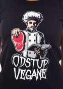 náhľad - Odstup vegane čierne dámske tričko