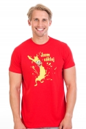 náhled - Cáklej červené pánske tričko