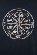 náhled - Alkoholický kompas modré pánske tričko