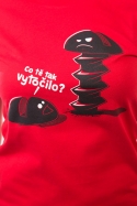 náhľad - Vytočenej červené dámske BIO tričko