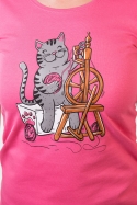 náhľad - Mačka pradie dámske tričko