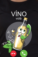 náhľad - Bíele víno volá čierné dámske BIO tričko