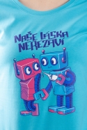 náhľad - Roboti modré dámske tričko