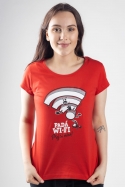 náhľad - Padá wi-fi dámske tričko 