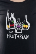 náhľad - Frutarián čierne dámske tričko 