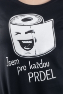 náhľad - Prdel čierne dámske tričko 